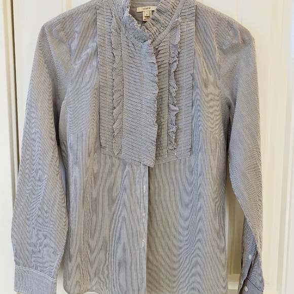 J.Crew Ruffled Button-Down Shirt - Picture 1 of 4